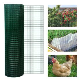 PVC Coated Chicken Rabbit Fencing Wire Garden Galvanized Fence Border (Option: Dark Green-1050x220x220 mm)