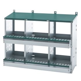 6 Compartments Chicken Nesting Box For Laying Eggs, Roll Away Chicken Laying Boxes, Green (Option: Green)