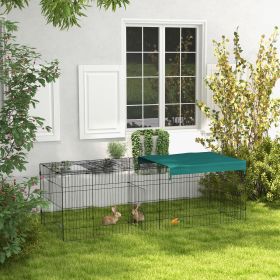 73" Small Animal Playpen with with Roof for Rabbits (Option: Green-1130x720x70 mm)
